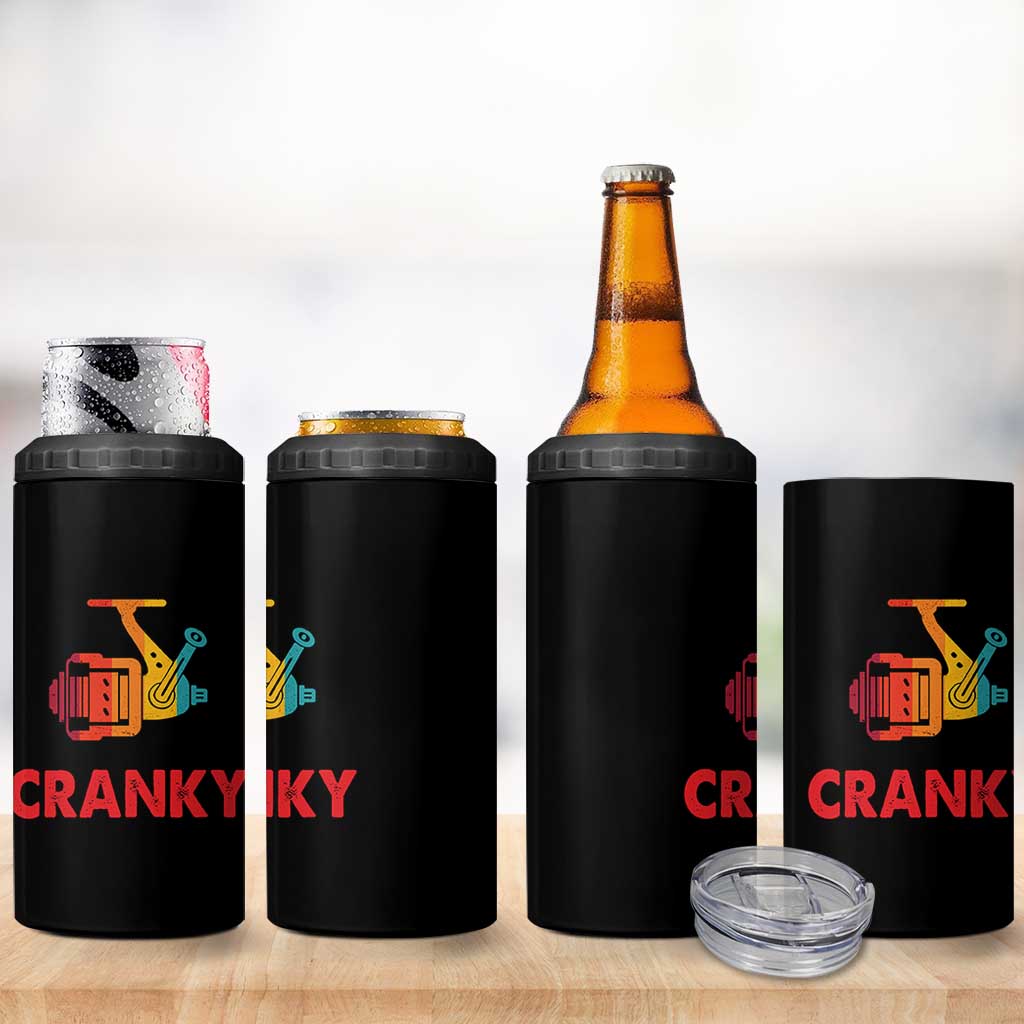 Crankbait Fishing Lure 4 in 1 Can Cooler Tumbler Cranky Funny Gift For Fisherman