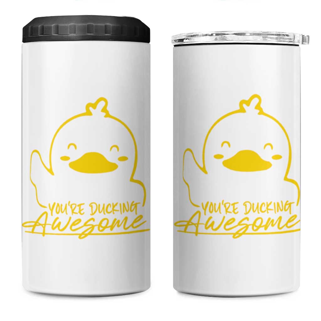 Thank You Gifts 4 in 1 Can Cooler Tumbler Emotional Positive Support Funny Duck Positive Inspirational Gifts
