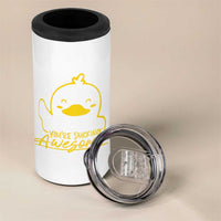 Thank You Gifts 4 in 1 Can Cooler Tumbler Emotional Positive Support Funny Duck Positive Inspirational Gifts