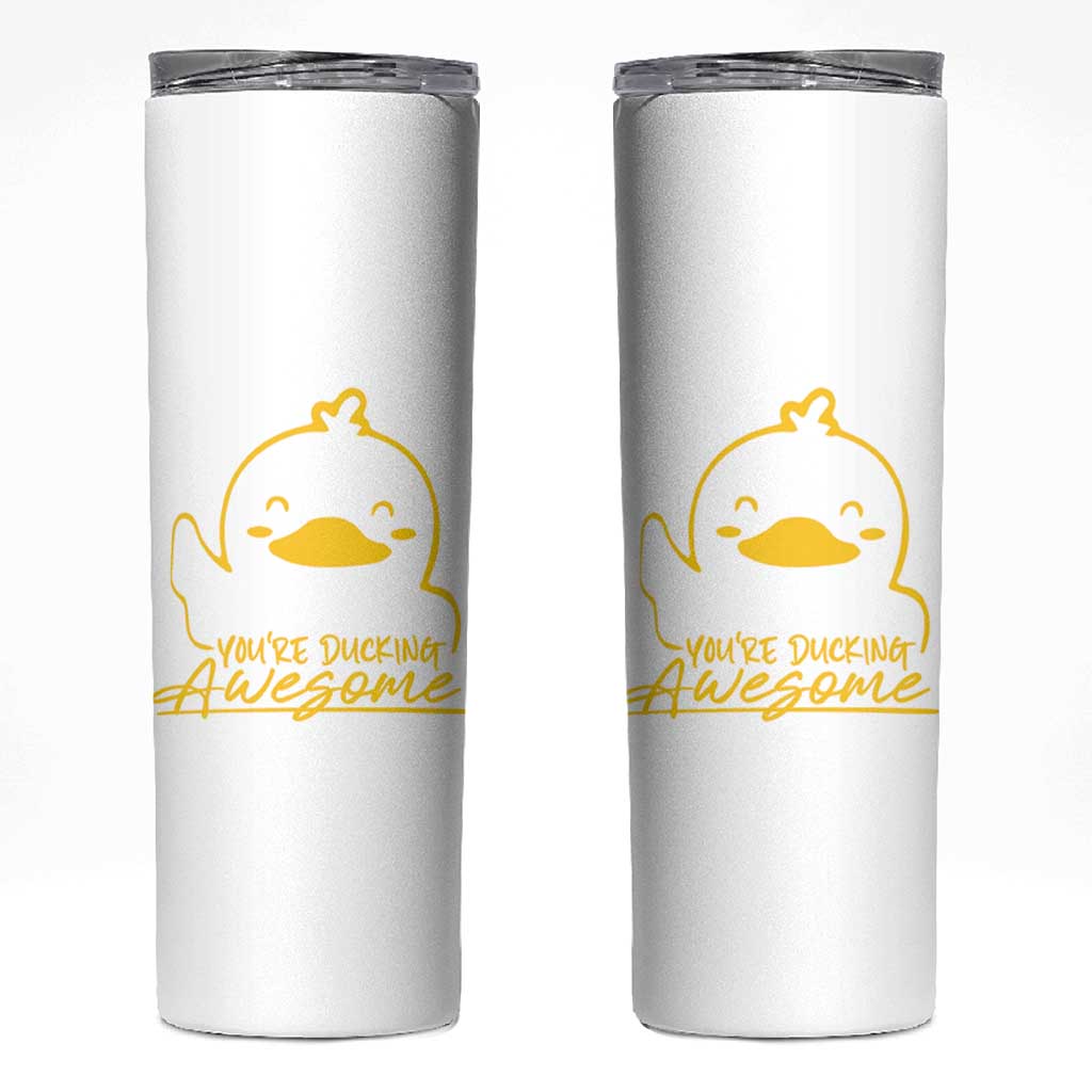 Thank You Gifts Skinny Tumbler Emotional Positive Support Funny Duck Positive Inspirational Gifts