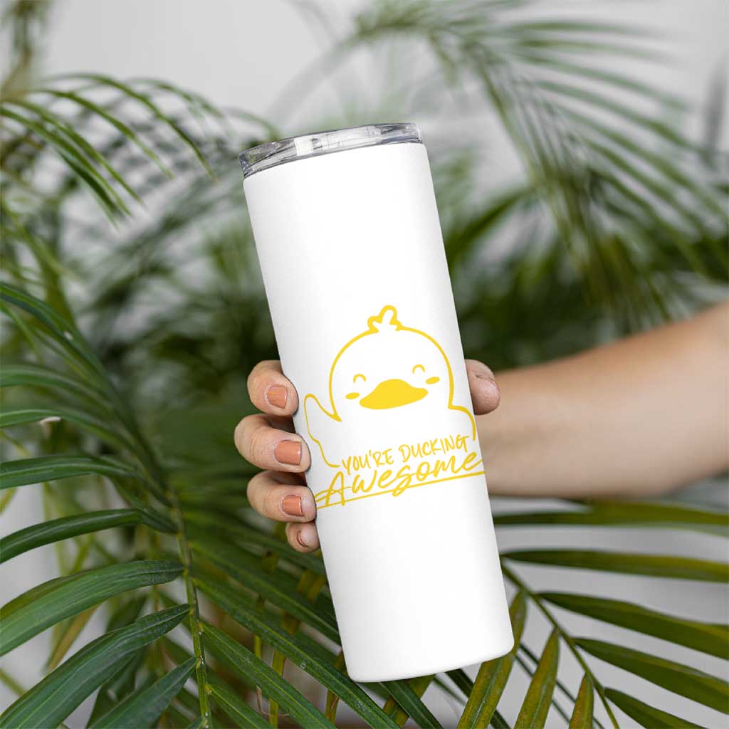 Thank You Gifts Skinny Tumbler Emotional Positive Support Funny Duck Positive Inspirational Gifts