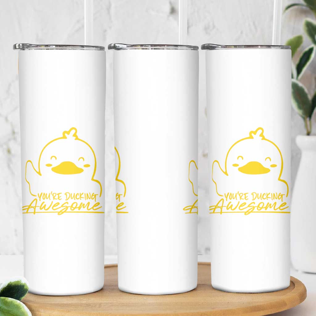 Thank You Gifts Skinny Tumbler Emotional Positive Support Funny Duck Positive Inspirational Gifts
