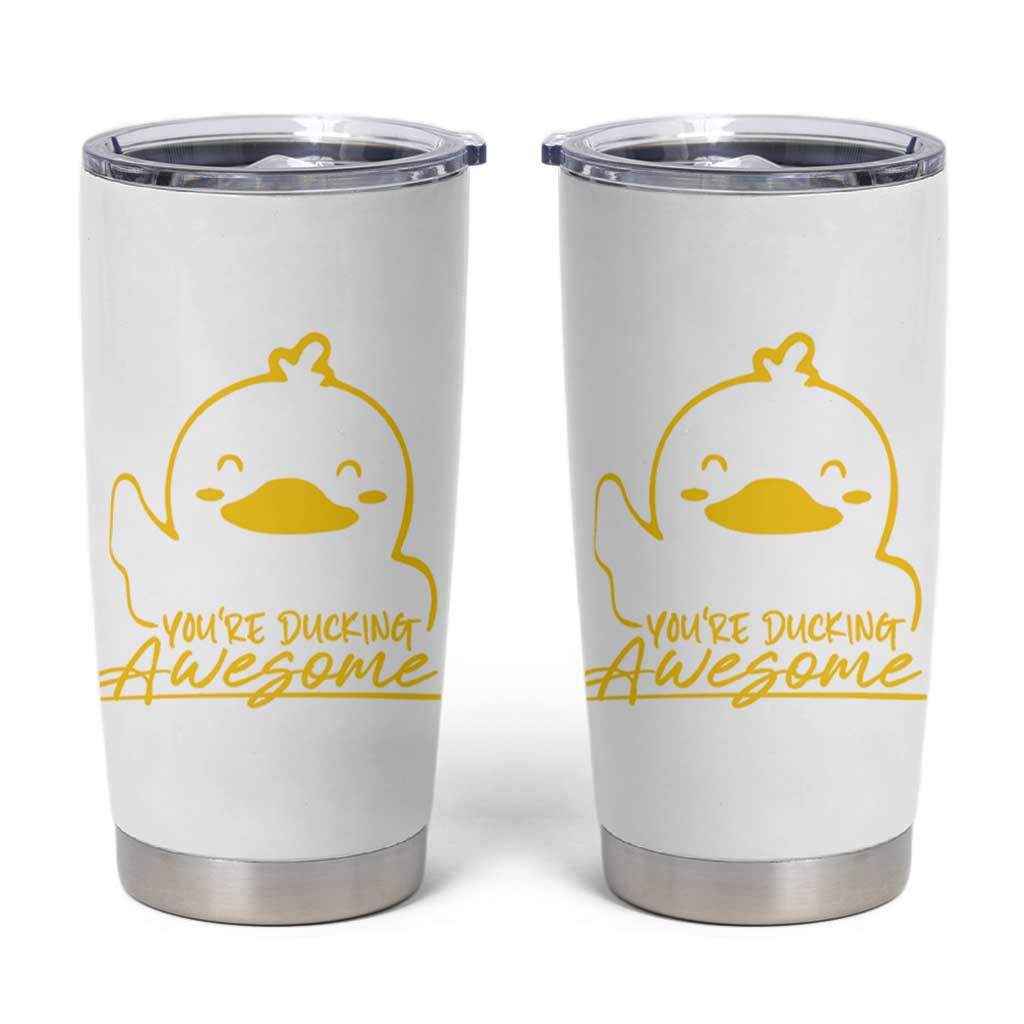 Thank You Gifts Tumbler Cup Emotional Positive Support Funny Duck Positive Inspirational Gifts