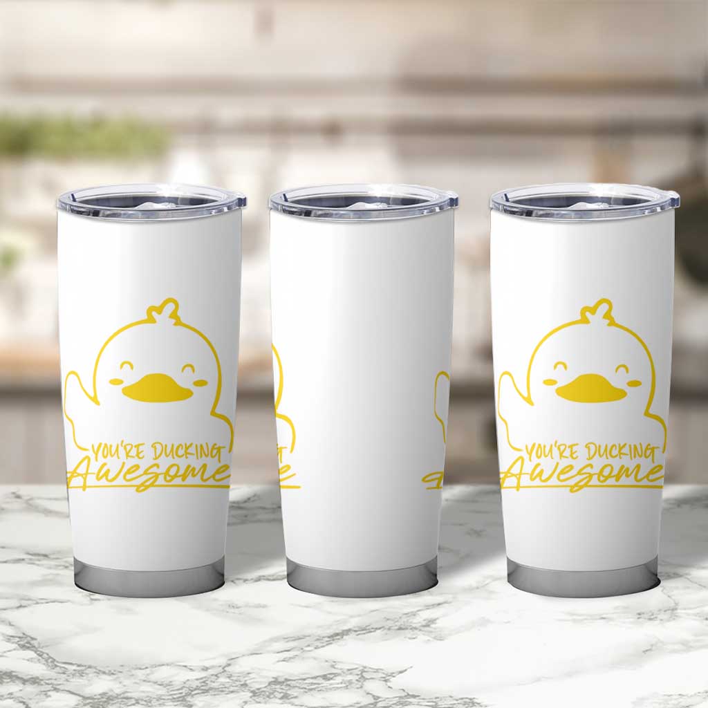 Thank You Gifts Tumbler Cup Emotional Positive Support Funny Duck Positive Inspirational Gifts