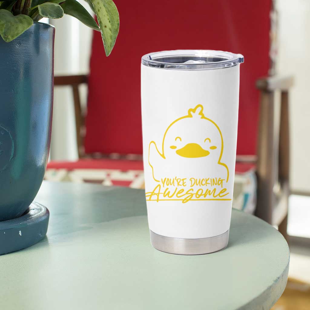 Thank You Gifts Tumbler Cup Emotional Positive Support Funny Duck Positive Inspirational Gifts