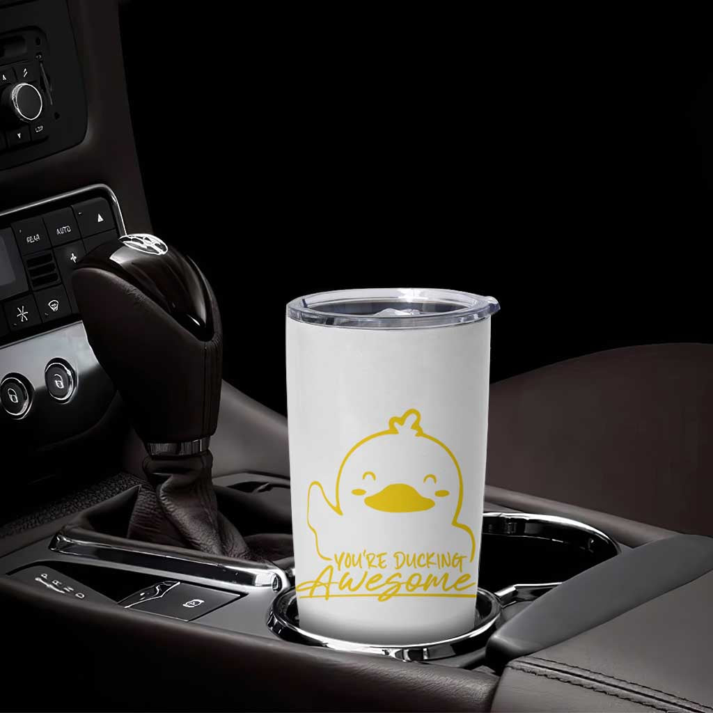 Thank You Gifts Tumbler Cup Emotional Positive Support Funny Duck Positive Inspirational Gifts
