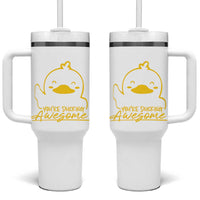 Thank You Gifts Tumbler With Handle Emotional Positive Support Funny Duck Positive Inspirational Gifts