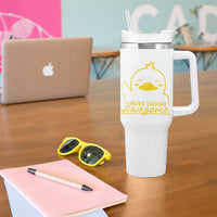 Thank You Gifts Tumbler With Handle Emotional Positive Support Funny Duck Positive Inspirational Gifts