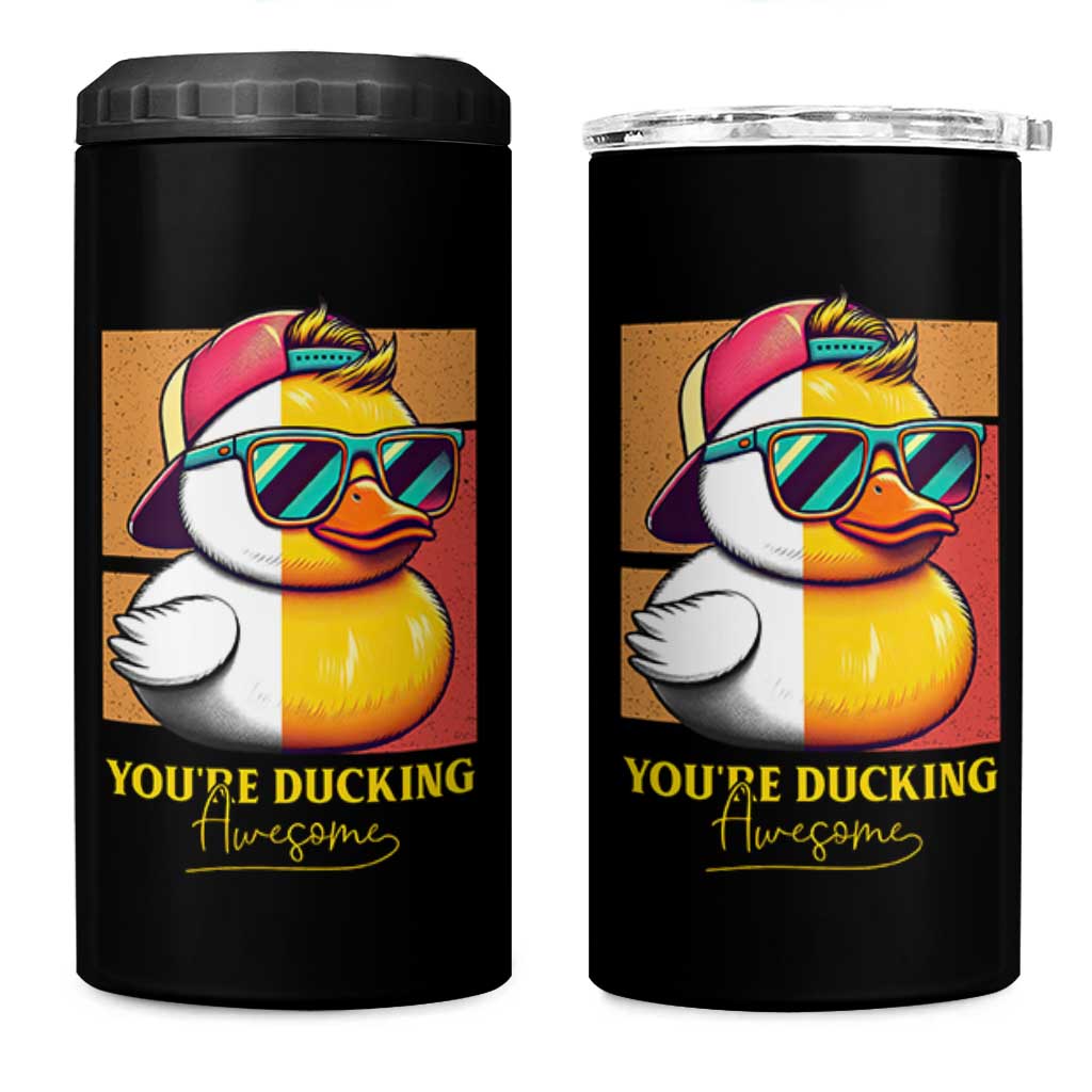 Inspirational Gifts 4 in 1 Can Cooler Tumbler Emotional Positive Support Funny Duck Positive Thank You Gifts