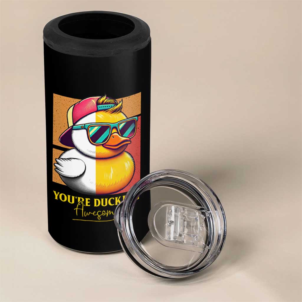 Inspirational Gifts 4 in 1 Can Cooler Tumbler Emotional Positive Support Funny Duck Positive Thank You Gifts