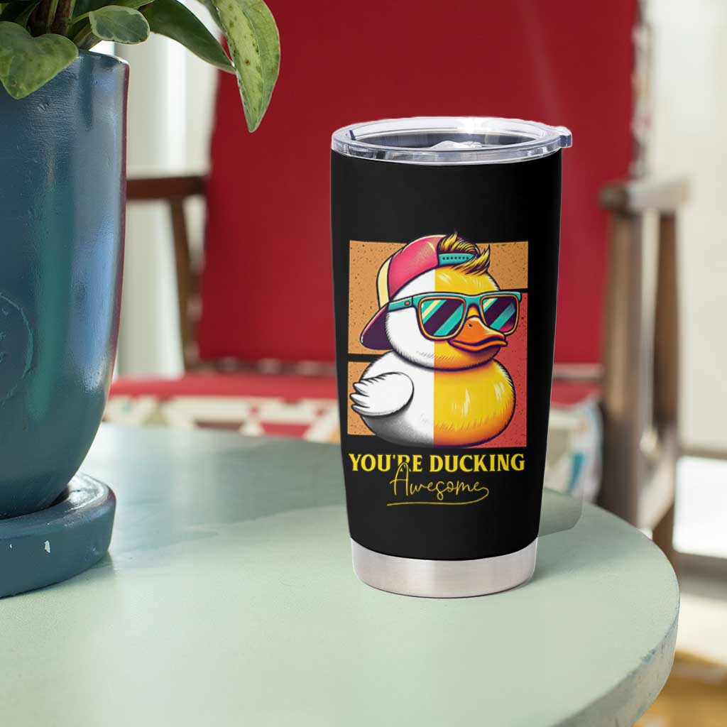 Inspirational Gifts Tumbler Cup Emotional Positive Support Funny Duck Positive Thank You Gifts