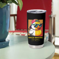 Inspirational Gifts Tumbler Cup Emotional Positive Support Funny Duck Positive Thank You Gifts