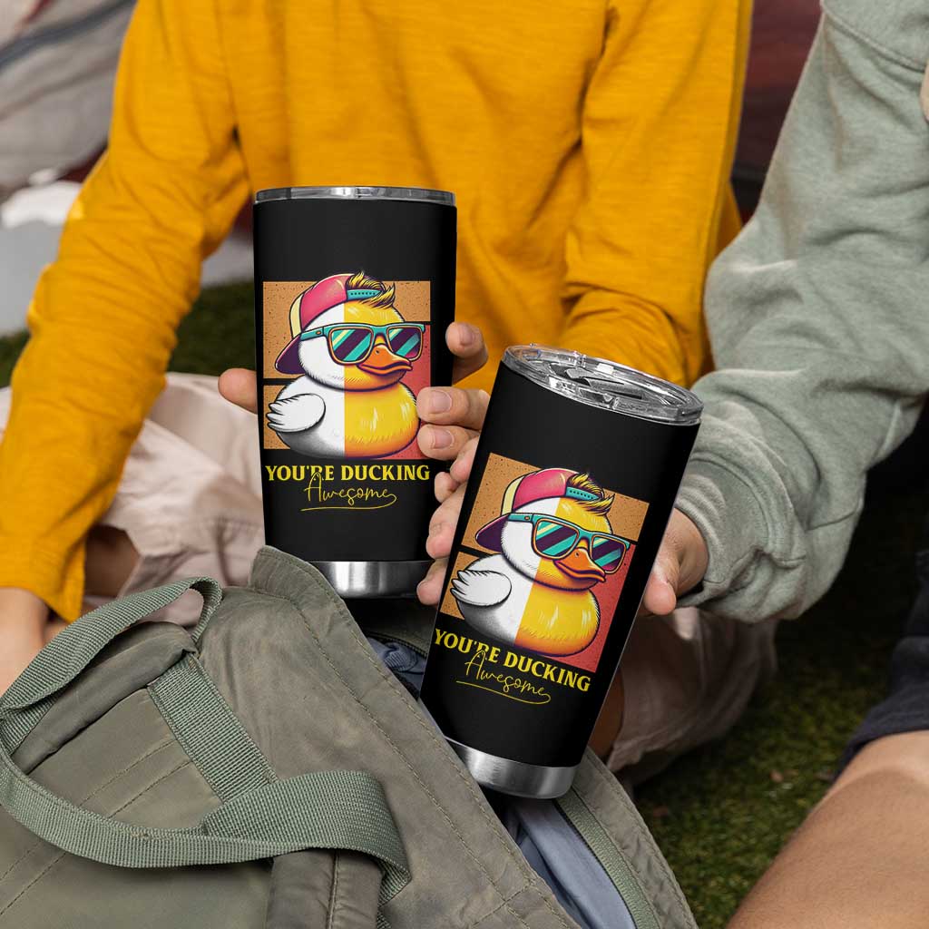 Inspirational Gifts Tumbler Cup Emotional Positive Support Funny Duck Positive Thank You Gifts