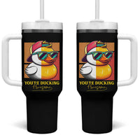 Inspirational Gifts Tumbler With Handle Emotional Positive Support Funny Duck Positive Thank You Gifts
