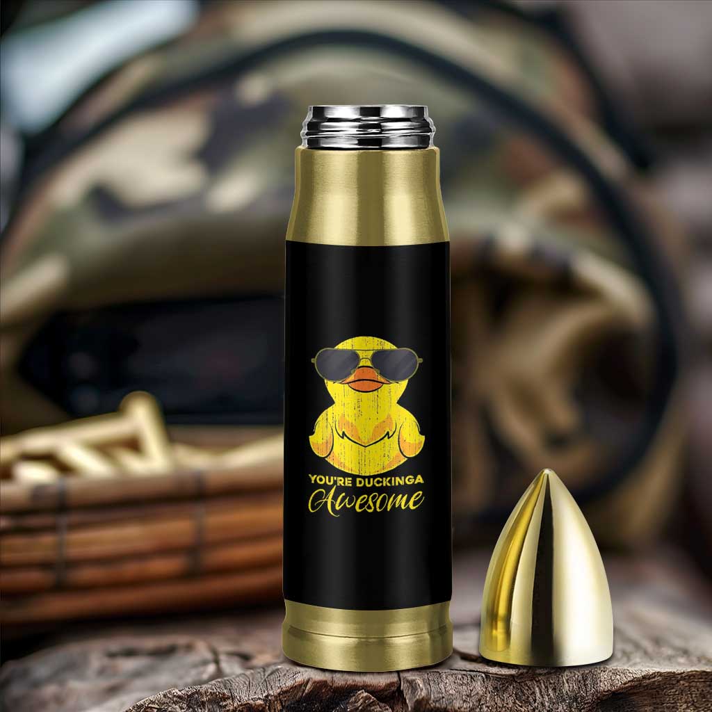 Funny Inspirational Gifts Bullet Tumbler Emotional Positive Support Retro Duck Positive Thank You Gifts