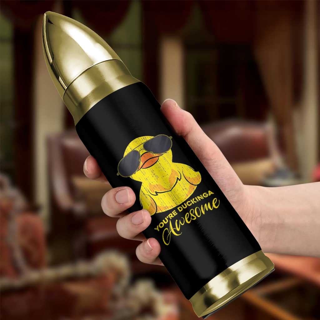Funny Inspirational Gifts Bullet Tumbler Emotional Positive Support Retro Duck Positive Thank You Gifts