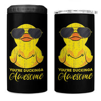 Funny Inspirational Gifts 4 in 1 Can Cooler Tumbler Emotional Positive Support Retro Duck Positive Thank You Gifts