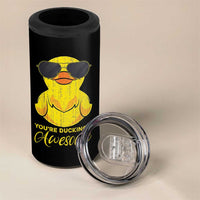 Funny Inspirational Gifts 4 in 1 Can Cooler Tumbler Emotional Positive Support Retro Duck Positive Thank You Gifts