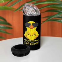 Funny Inspirational Gifts 4 in 1 Can Cooler Tumbler Emotional Positive Support Retro Duck Positive Thank You Gifts