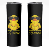 Funny Inspirational Gifts Skinny Tumbler Emotional Positive Support Retro Duck Positive Thank You Gifts