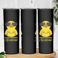 Funny Inspirational Gifts Skinny Tumbler Emotional Positive Support Retro Duck Positive Thank You Gifts