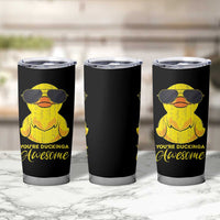 Funny Inspirational Gifts Tumbler Cup Emotional Positive Support Retro Duck Positive Thank You Gifts