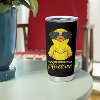 Funny Inspirational Gifts Tumbler Cup Emotional Positive Support Retro Duck Positive Thank You Gifts