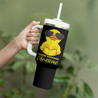 Funny Inspirational Gifts Tumbler With Handle Emotional Positive Support Retro Duck Positive Thank You Gifts