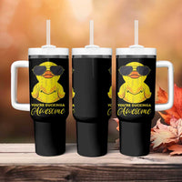 Funny Inspirational Gifts Tumbler With Handle Emotional Positive Support Retro Duck Positive Thank You Gifts
