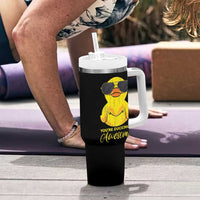 Funny Inspirational Gifts Tumbler With Handle Emotional Positive Support Retro Duck Positive Thank You Gifts