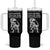 Funny Dinosaur Skeleton Tumbler With Handle Let's Eat Kids Punctuation Saves Lives Grammar Teacher Halloween - Wonder Print Shop