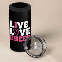 Cheerleader 4 in 1 Can Cooler Tumbler Live Love Cheer Girl Cheerleading Pink Leopard