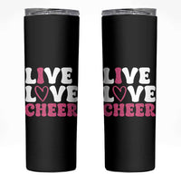 Cheerleader Skinny Tumbler Live Love Cheer Girl Cheerleading Pink Leopard