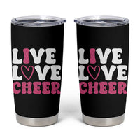 Cheerleader Tumbler Cup Live Love Cheer Girl Cheerleading Pink Leopard