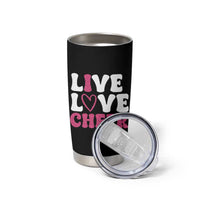 Cheerleader Tumbler Cup Live Love Cheer Girl Cheerleading Pink Leopard