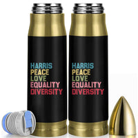 Harris 2024 Bullet Tumbler Peace Love Equality Diversity