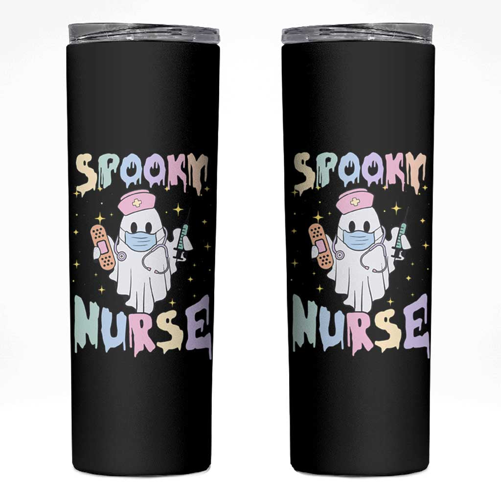 Halloween Nurse Skinny Tumbler Spooky Nurse Ghost Nursing Halloween - Wonder Print Shop