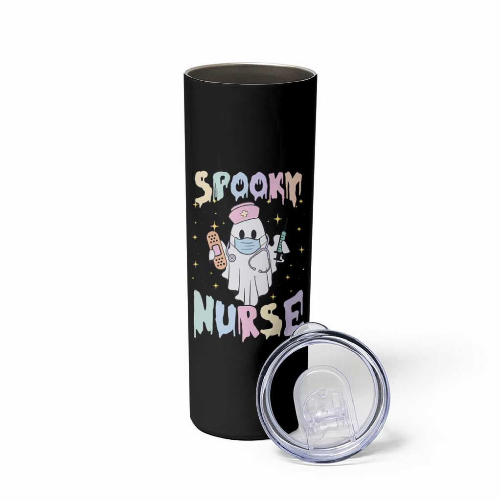 Halloween Nurse Skinny Tumbler Spooky Nurse Ghost Nursing Halloween - Wonder Print Shop