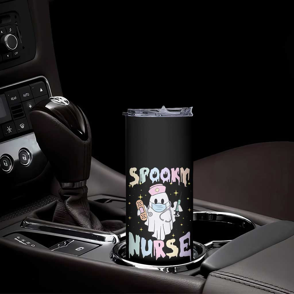 Halloween Nurse Skinny Tumbler Spooky Nurse Ghost Nursing Halloween - Wonder Print Shop