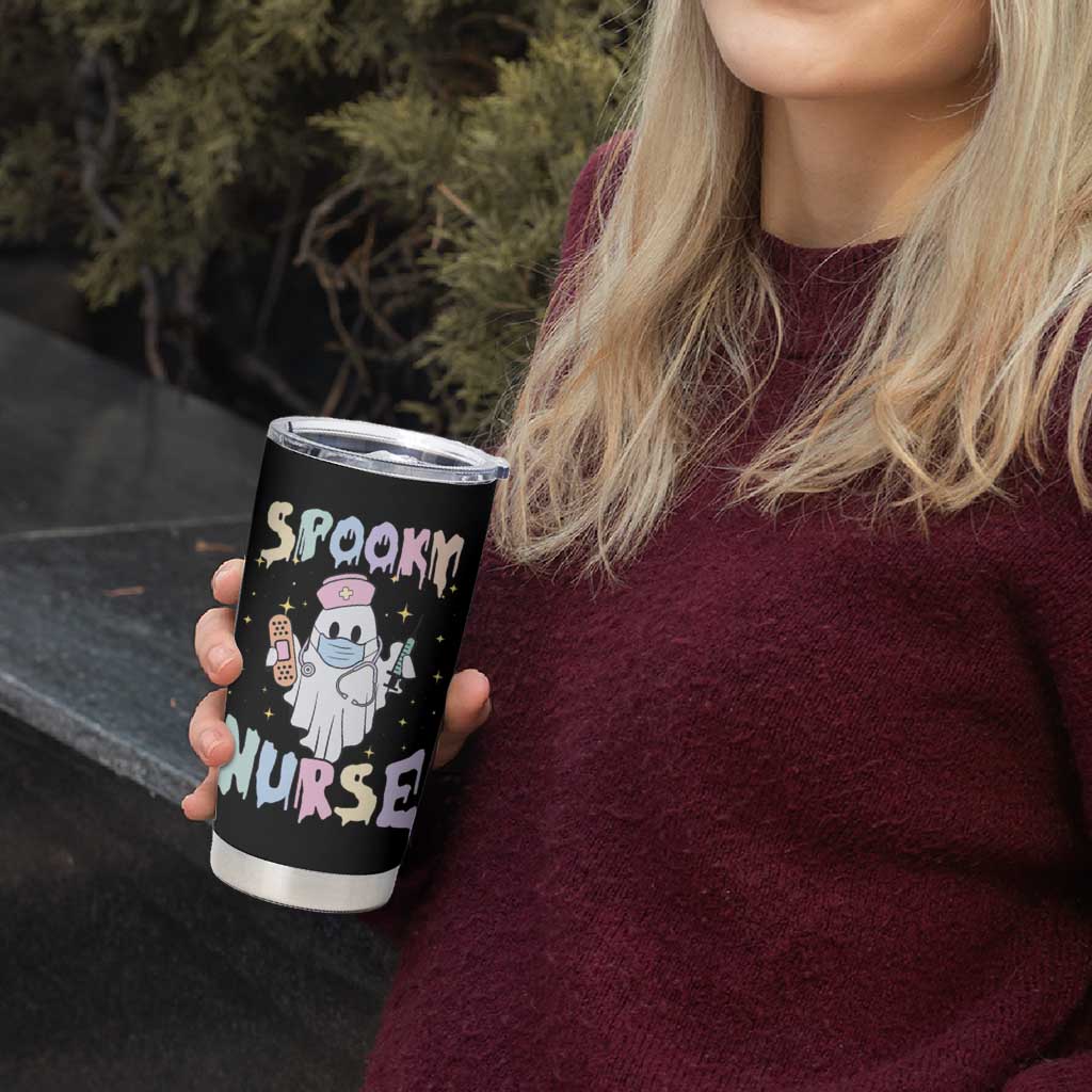 Halloween Nurse Tumbler Cup Spooky Nurse Ghost Nursing Halloween - Wonder Print Shop