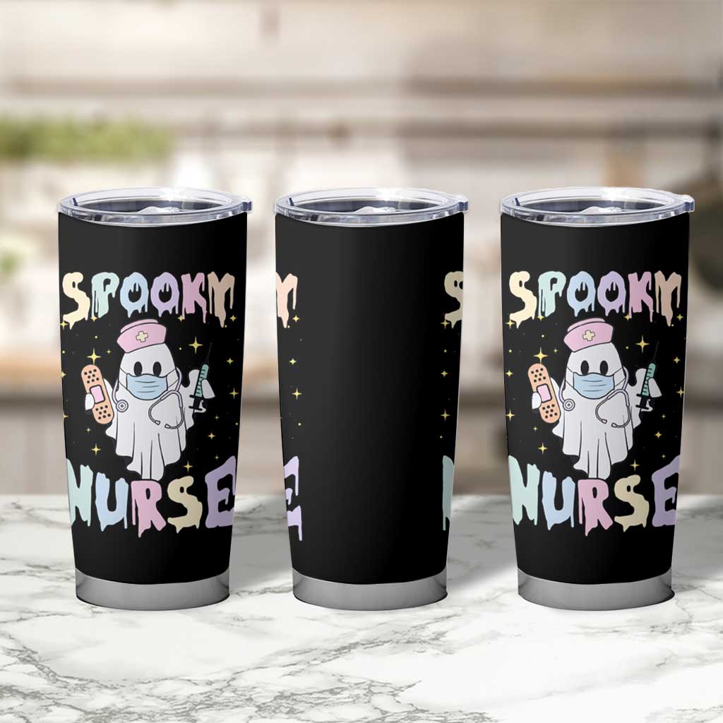 Halloween Nurse Tumbler Cup Spooky Nurse Ghost Nursing Halloween - Wonder Print Shop