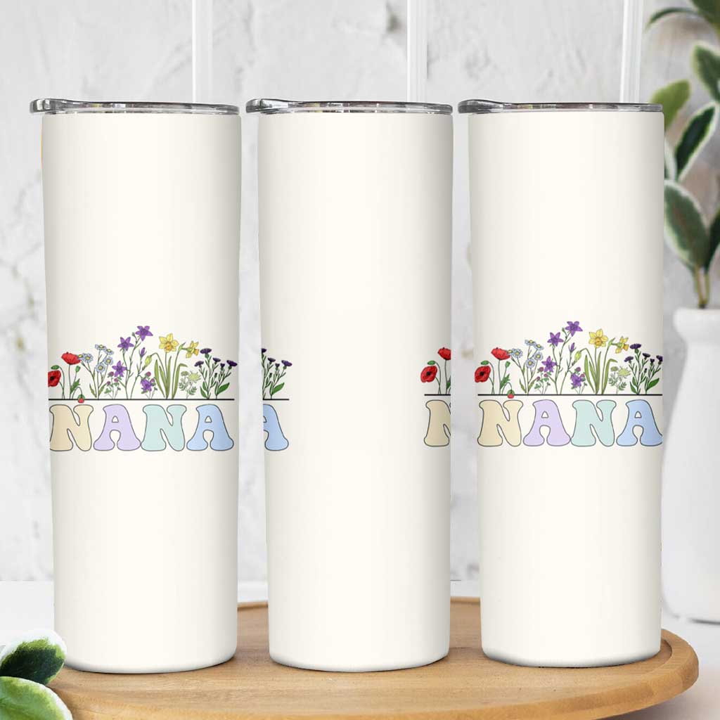 Nana Grandma Gift Skinny Tumbler Grandma's Garden Mother's Day For Grandma Mimi - Wonder Print Shop