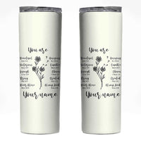 Personalized Christian Gifts for Her Skinny Tumbler Custom Name Inspirational Religious Birthday Gift - Wonder Print Shop