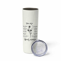 Personalized Christian Gifts for Her Skinny Tumbler Custom Name Inspirational Religious Birthday Gift - Wonder Print Shop