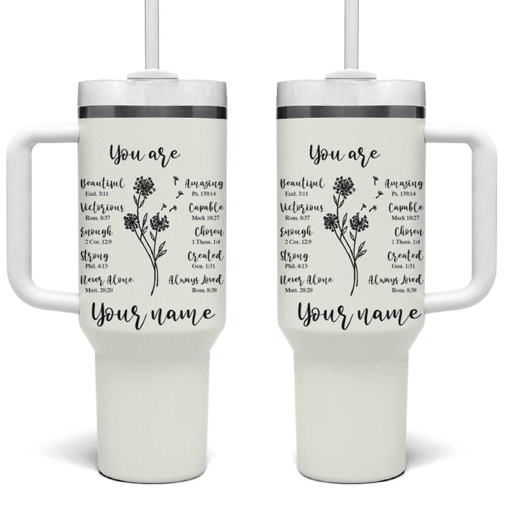 Personalized Christian Gifts for Her Tumbler With Handle Custom Name Inspirational Religious Birthday Gift - Wonder Print Shop