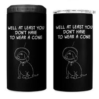 Personalized Funny Get Well Soon Gifts 4 in 1 Can Cooler Tumbler Custom Name Recovery Gifts for Sick Friends, Condolence, Divorce Well At Least You Dont Have To Wear A Cone - Wonder Print Shop