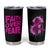 Breast Cancer Awareness Tumbler Cup Christian Gift Pink Ribbon USA Flag Sunflower Faith Over Fear - Wonder Print Shop