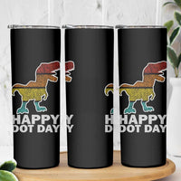 International Dot Day Dinosaur Skinny Tumbler Retro Colorful Polka Dot Dino Toddler Boys Kids
