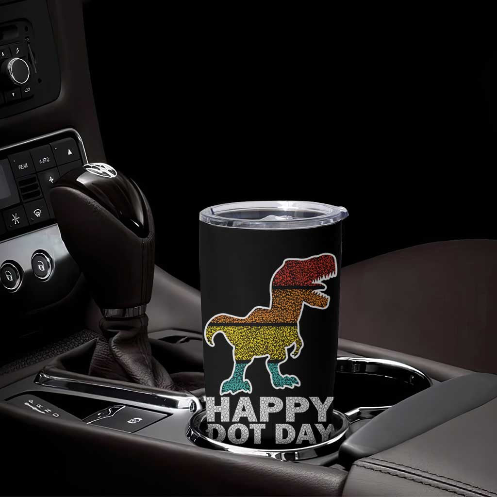 International Dot Day Dinosaur Tumbler Cup Retro Colorful Polka Dot Dino Toddler Boys Kids