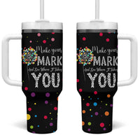 International Dot Day Tumbler With Handle Make Your Mark Girls Boys Colorful Dandelion